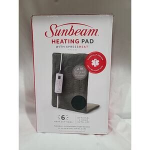 Sunbeam Heating Pad King Size XpressHeat 12x24 6 Settings Auto-Off